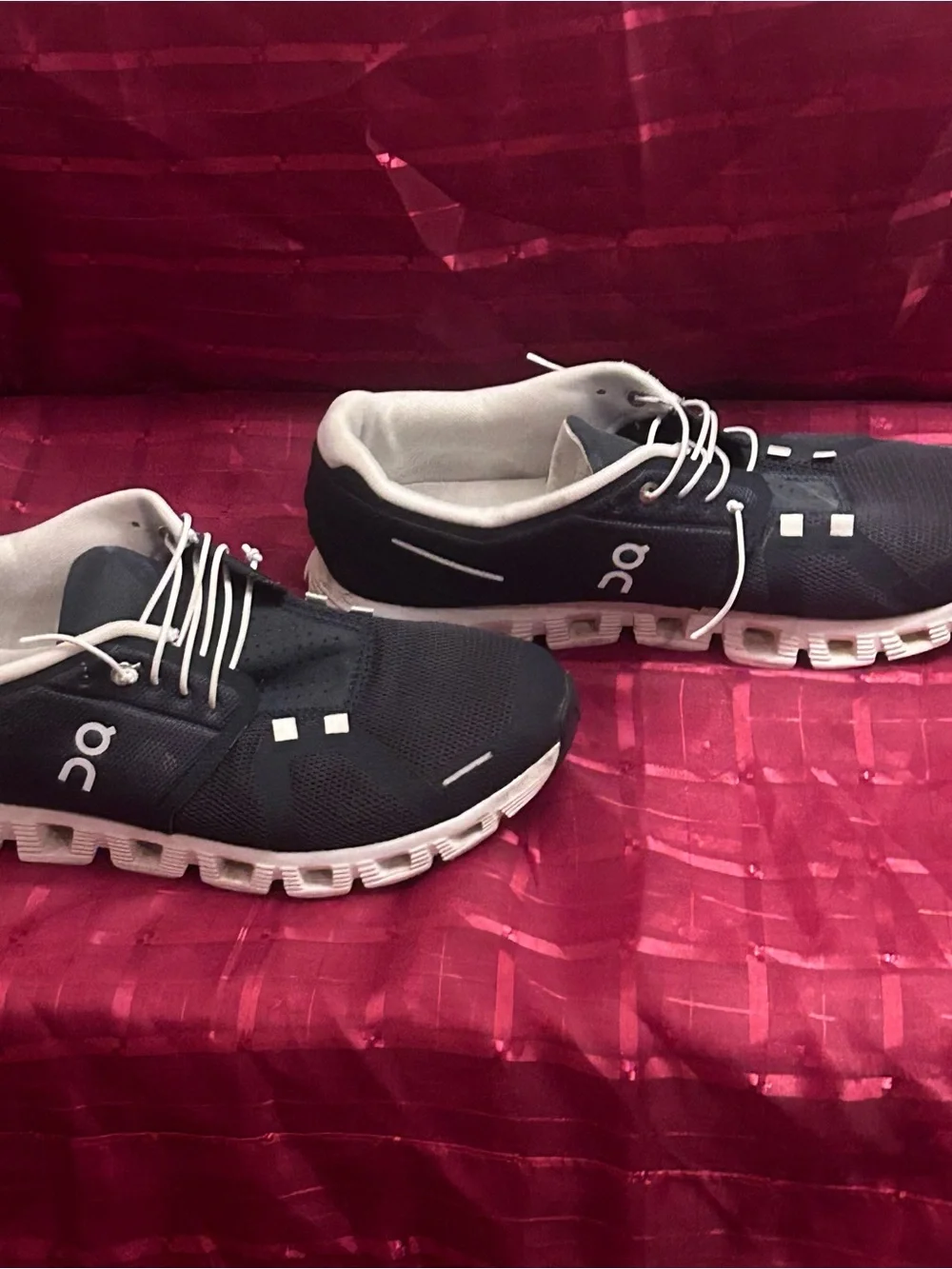 On Running Men's Cloud Sneakers in Navy and White